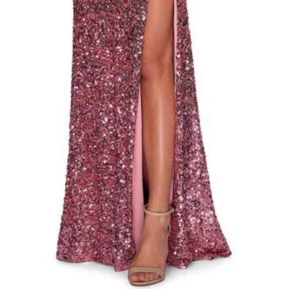 NWT La Femme 28596 Prom Dress Pink Size 12 and 10 - Picture 4 of 8